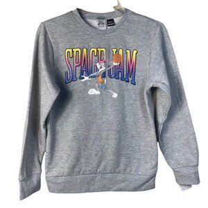 Space Jam A New Legacy Long Sleeve Gray Sweatshirt Youth Medium M NWT Bugs Bunny